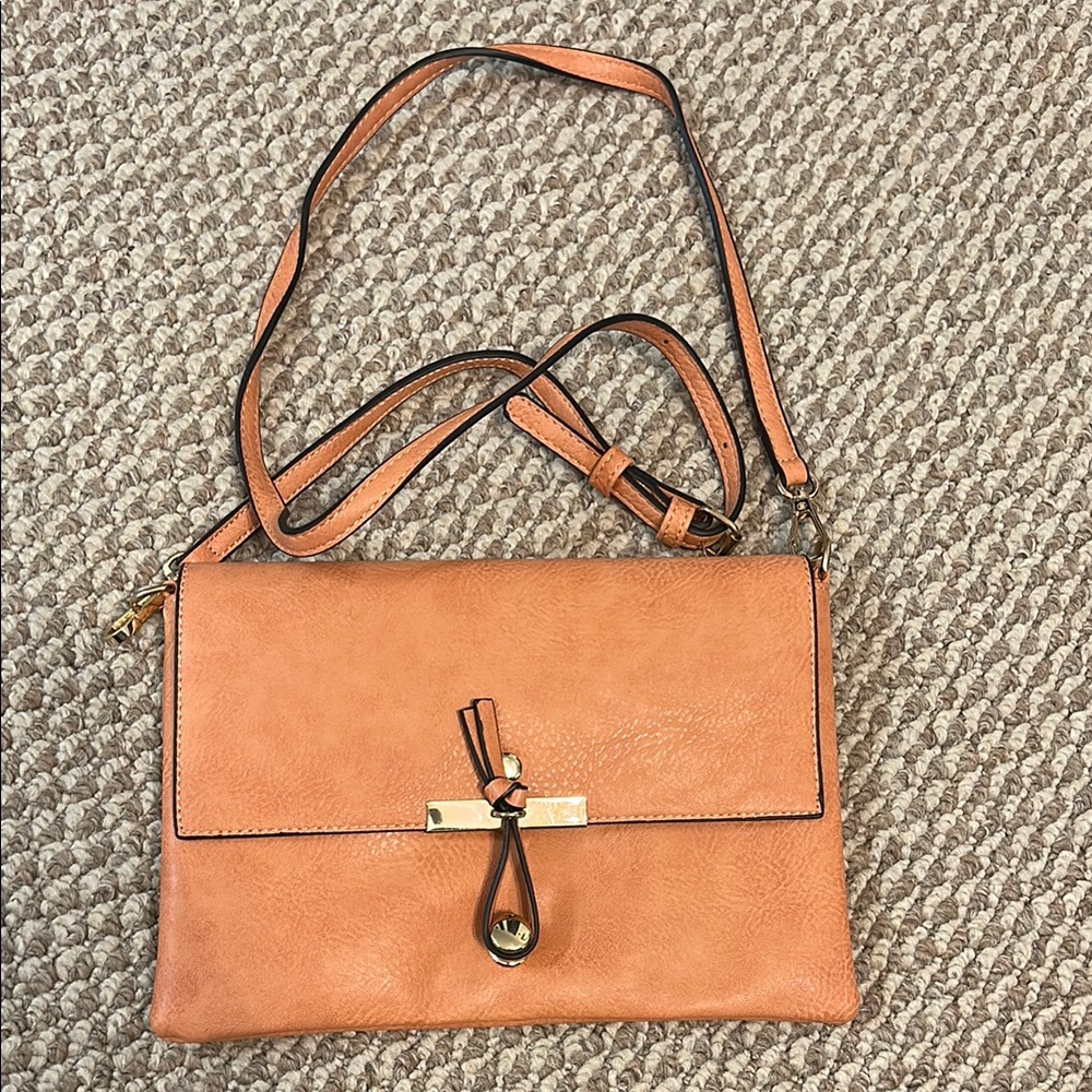 Elegant Peach Crossbody Bag